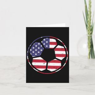 US Flag Soccer Ll Vintag Footll 4. Juli Patri Karte
