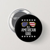 US Flag Sonnenbrille American All Girl Memorial Da Button (Vorne & Hinten)