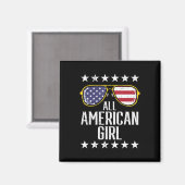 US Flag Sonnenbrille American All Girl Memorial Da Magnet (Vorderseite/Rückseite)