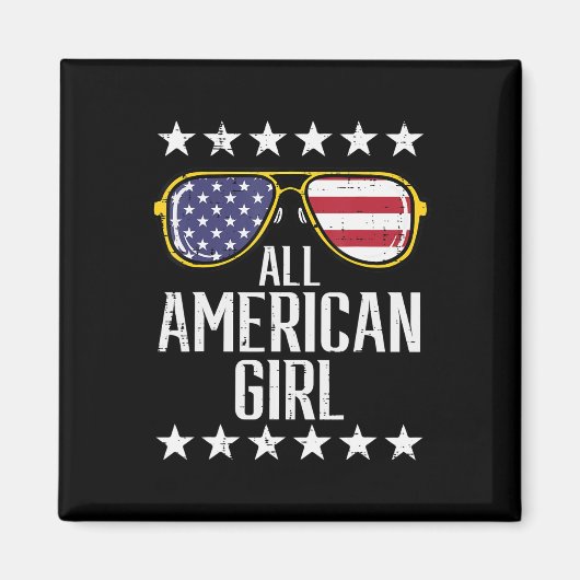 US Flag Sonnenbrille American All Girl Memorial Da Magnet (Vorne)