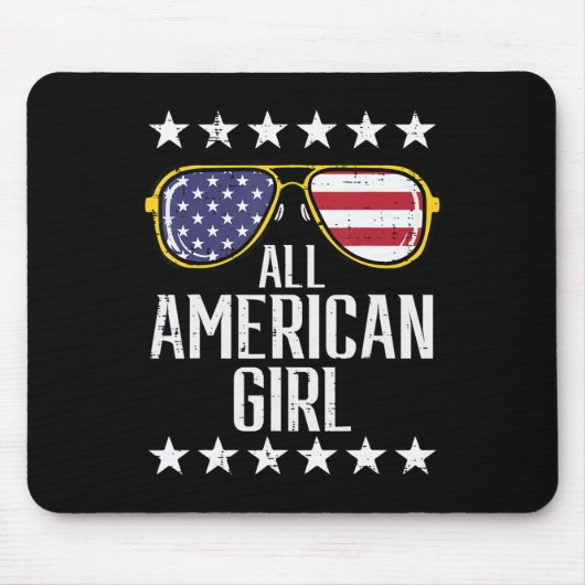 US Flag Sonnenbrille American All Girl Memorial Da Mousepad (Vorne)