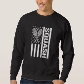 US Flag squash rackets for squash player for men Sweatshirt (Vorderseite)