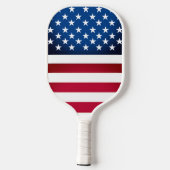 US Flag Stars and Stripes Personalized Pickleball Schläger (Rückseite)