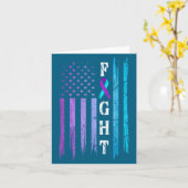 Us Flag Suicide Prevention Awareness Fight Wear Pu Karte (Gelbe Blume)