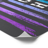 Us Flag Suicide Prevention Awareness Fight Wear Pu Poster (Ecke)