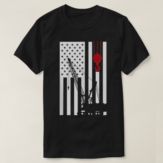 US-Flag Themed Cranoperator Men Women Kids Gift T-Shirt (Design vorne)