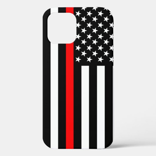 US Flag Thin Red Line Symbolic auf einer Case-Mate iPhone Hülle (Rückseite)