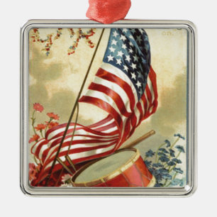 US Flag Trorum Vergiss mir Noten Blume Ornament Aus Metall
