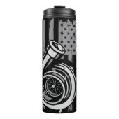 US Flag Tuner Car Typ Auto Enthusiast Renntreiber Thermosbecher (Vorderseite)