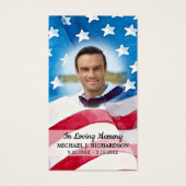 US-Flag Veteran Memorial Funerary Prayer Card (Vorderseite)