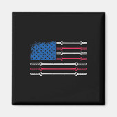 Us Flag Weightfting Barbell Patriotic Liebe Fitne Magnet (Vorne)