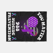 Us Flag You 988 Suicide Prevention Awareness Ribbo Fleecedecke (Vorderseite (Horizontal))