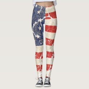US-Flagge 1776, beunruhigt Leggings