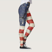 US-Flagge 1776, beunruhigt Leggings (Rechts)