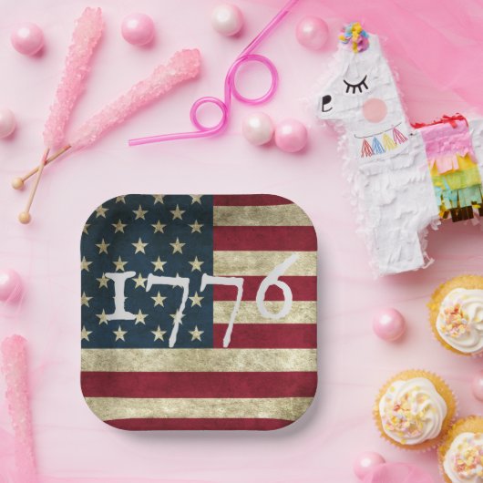 US-Flagge 1776 Party Pappteller (Party)