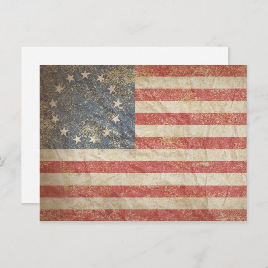 US-Flagge 1776 Postkarte (Vorne/Hinten)