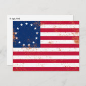 US-Flagge 1776 Postkarte (Vorne/Hinten)