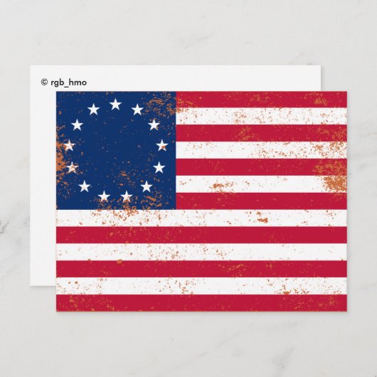 US-Flagge 1776 Postkarte (Vorne/Hinten)