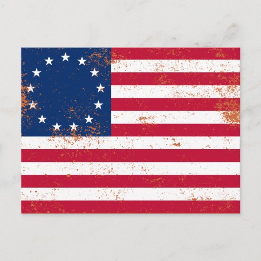 US-Flagge 1776 Postkarte (Vorderseite)