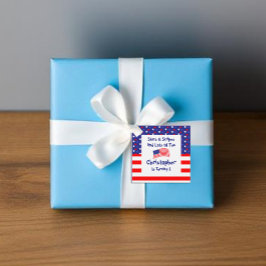 US Flagge 1. Geburtstag Geschenkanhänger