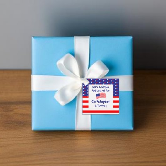 US Flagge 1. Geburtstag Geschenkanhänger