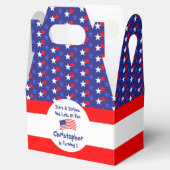 US Flagge 1. Geburtstag Geschenkschachtel (Geöffnet)