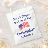 US Flagge 1. Geburtstag Geschenktütchen (Ausgeschnitten)