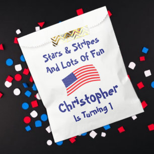 US Flagge 1. Geburtstag Geschenktütchen