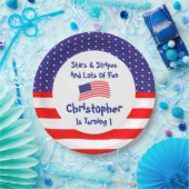 US Flagge 1. Geburtstag Pappteller (Party)