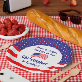 US Flagge 1. Geburtstag Pappteller
