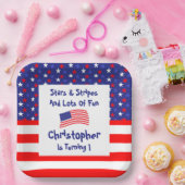 US Flagge 1. Geburtstag Pappteller (Party)