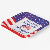 US Flagge 1. Geburtstag Pappteller (Gewinkelt)