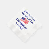 US Flagge 1. Geburtstag Serviette (Ecke)