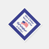 US Flagge 1. Geburtstag Serviette (Ecke)