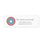 US Flagge 4. Juli Adressmarken (Vorne)