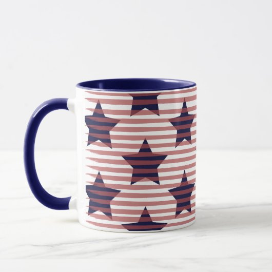 US Flagge 4. Juli Amerika Chic Tasse (Links)