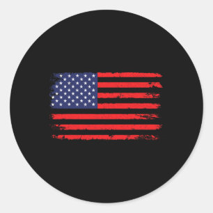 US-Flagge 4. Juli Amerikanische Flagge Vereinigte Runder Aufkleber
