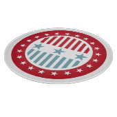 US Flagge 4. Juli Glasschneideboard Schneidebrett (Ecke)