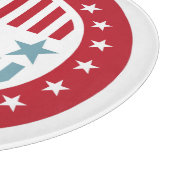 US Flagge 4. Juli Glasschneideboard Schneidebrett (Ecke)