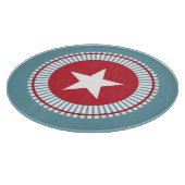 US Flagge 4. Juli Glasschneideboard Schneidebrett (Ecke)
