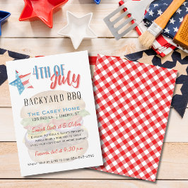 US Flagge 4. Juli GRILLEN Einladung