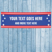 US Flagge 4. Juli mit Sondertext Banner
