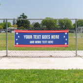 US Flagge 4. Juli mit Sondertext Banner (Insitu)