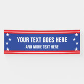 US Flagge 4. Juli mit Sondertext Banner (Horizontal)