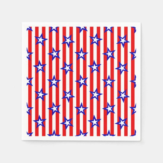 US Flagge 4. Juli Napkins Serviette (Vorderseite)
