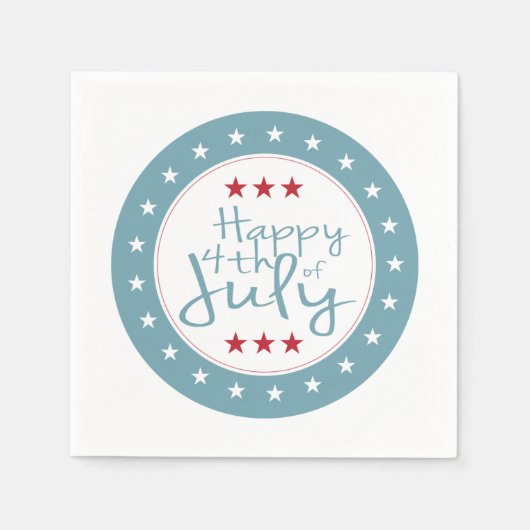 US Flagge 4. Juli Paper Napkin Set Serviette (Vorderseite)