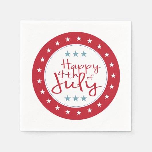 US Flagge 4. Juli Paper Napkin Set Serviette (Vorderseite)