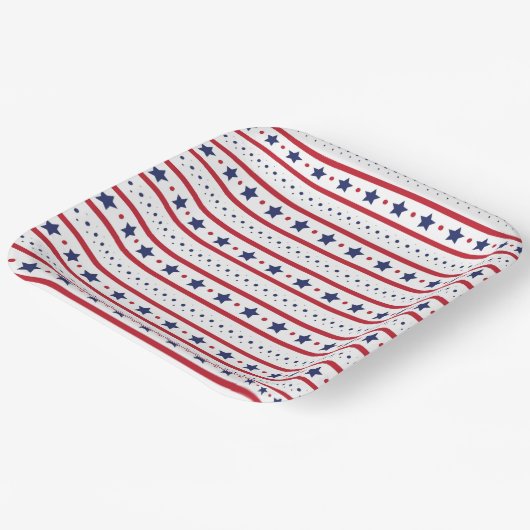 US Flagge 4. Juli Papierplatte Pappteller (Gewinkelt)