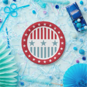 US Flagge 4. Juli PartyPaper Plate Pappteller (Party)