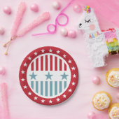 US Flagge 4. Juli PartyPaper Plate Pappteller (Party)